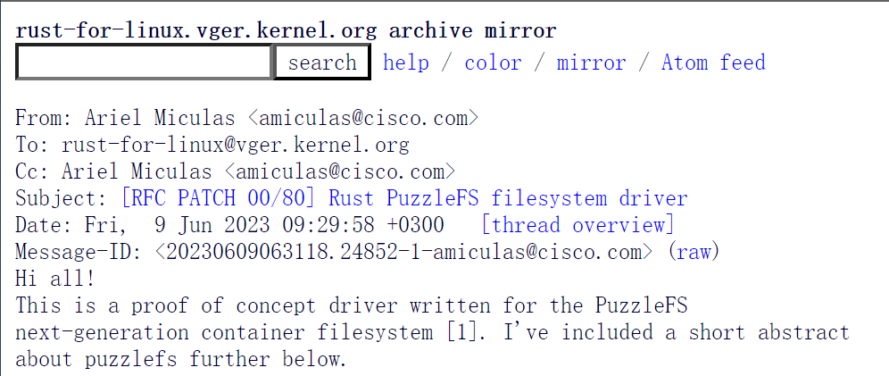 思科发布纯 Rust 编写的 PuzzleFS 文件系统 Linux 驱动程序